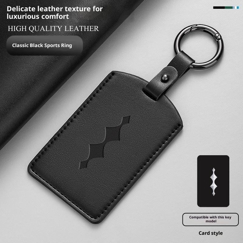 Genuine Leather Car Key Case Cover Key Bag For BYD DM-I Formula Leopard 5 8 2024 2023 Protect Set Car Accessories