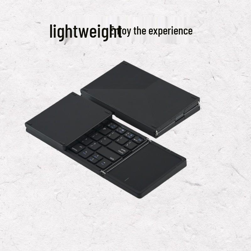 Tri-Fold Bluetooth Keyboard with Touchscreen for iPad & Laptop Business Use - Portable & Rechargeable.