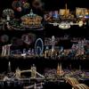 Tablero de Papel para Pintar Paisaje Nocturno con Arte Mágico Rasca Premium Para Actividades Educativas Atractivas