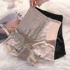 Ice Silk High Waist Seamless Belly Contracting and Hip Lifting Underwear Women's Cotton Postpartum Belly Trimming Small Belly St