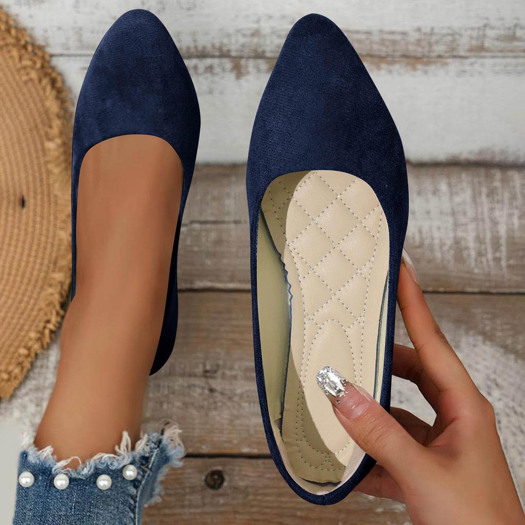 Women's Ballet Flats - Elegant Comfortable With Heel Balerina Shoes Summer Pointed Flat Shoes For Women