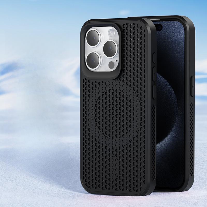 

Подходит для IPhone16proMax Вентиляционное отверстие Рассеивание тепла Магнитный чехол для телефона, Apple 15 Противоударный Матовый 14 Защитный чехол iPhone15plus чёрный