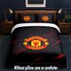 Manchester United Diseño Juego de Cama Ropa de Cama 1 Funda Nórdica + 2 Fundas de Almohada Suave Transpirable Ropa de Cama para el Hogar