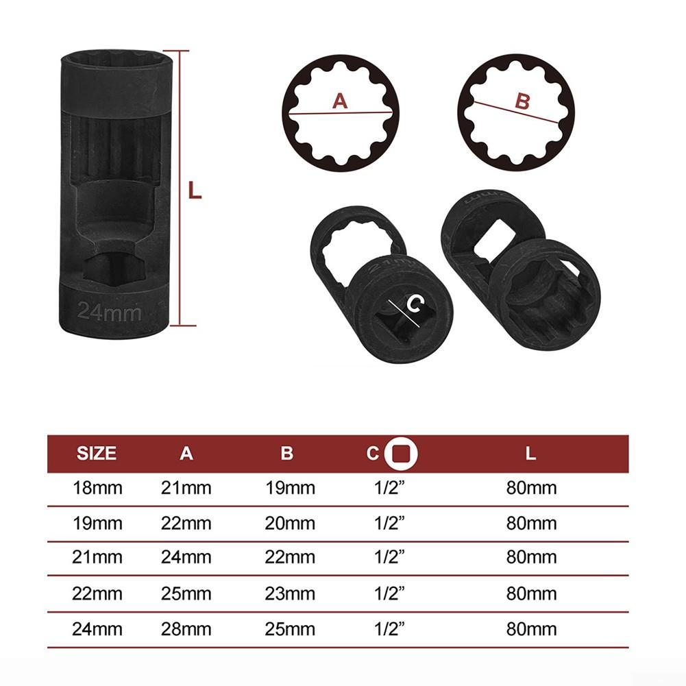 Zásuvka matice vzpěry 1/2in pohon chromvanadiová ocel