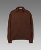 BOASTFIT Signature Oversized Open Collar Wool Knit Brown