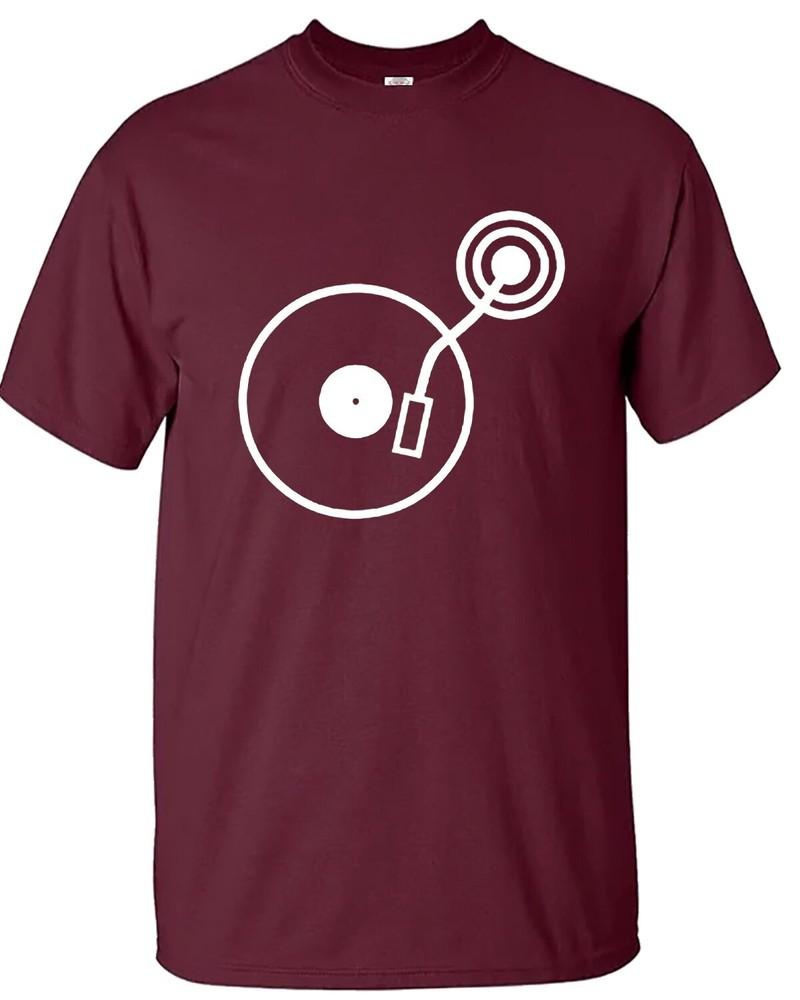 Dj Turntable Tshirt Mens Ibiza Club Party Old School Style Rave Edm Cool Top