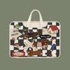 Kawaii Cartoon Animal Print Waterproof PU Laptop Handbag Shock Resistant Portable Notebook Carry Case Compatible With All Brands 13-16 Inch Laptops