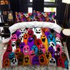 Halloween Dekbedovertrek KingQueen Maat Kleurrijk Cartoon Spook Beddengoed Set Kinderen Tieners Volwassenen Pompoen