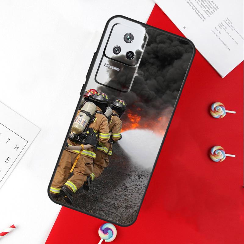 Firefighter Fire Fireman Cover For Xiaomi 14 Ultra 15 13 11T 12T 13T 14T Pro POCO X7 Pro X3 X5 X6 M6 F5 F6 Pro Case