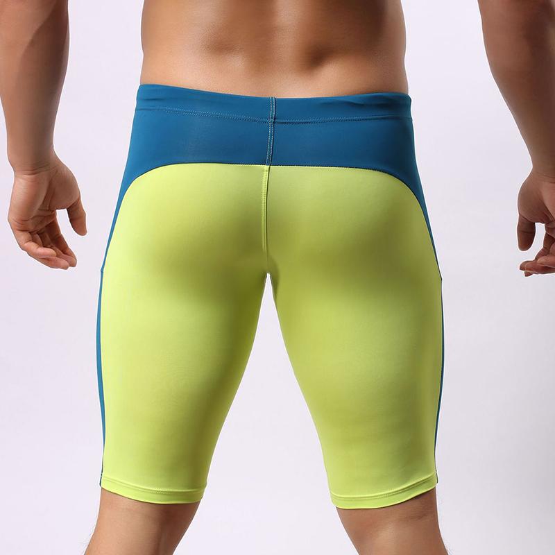 Herren Niedrig sitzende Slim Fit Fitnesshose Mode Kordelzug Color-Block Badehose Bequem eng anliegend Fünf-Punkt-Shorts