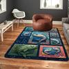 Ocean Fish Art Pattern Rug Floor Mat for Living Room or Bedroom Soft and Comfortable Carpet a Gift for Birthday and Holiday.