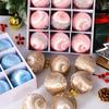 Christmas Tree Ornaments Satin Christmas Ball Ornaments Luxury For Xmas Holiday Party Indoor Decorations - 8cm 3.15inch Pac M4O6