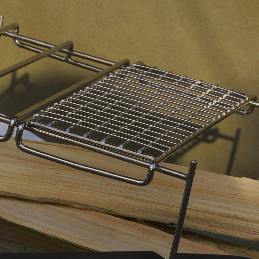 CAMPING MOON A4 Size Lightweight Bonfire Grill Trivet Stainless Steel Rostle Set of 2 MTG-FG