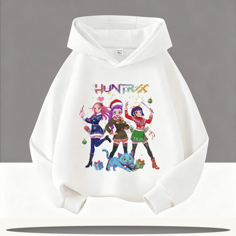 KPop Demon Hunters Autumn Kids Hoodie Cartoon Character Boys Girls Casual Christmas Present Comfy Hoodie