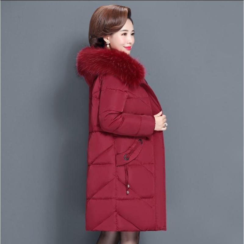 Plus Size 6XL Women's Winter Cotton Padded Jackets Middle-aged Mother's Down Jackets Warm Thick Parkas