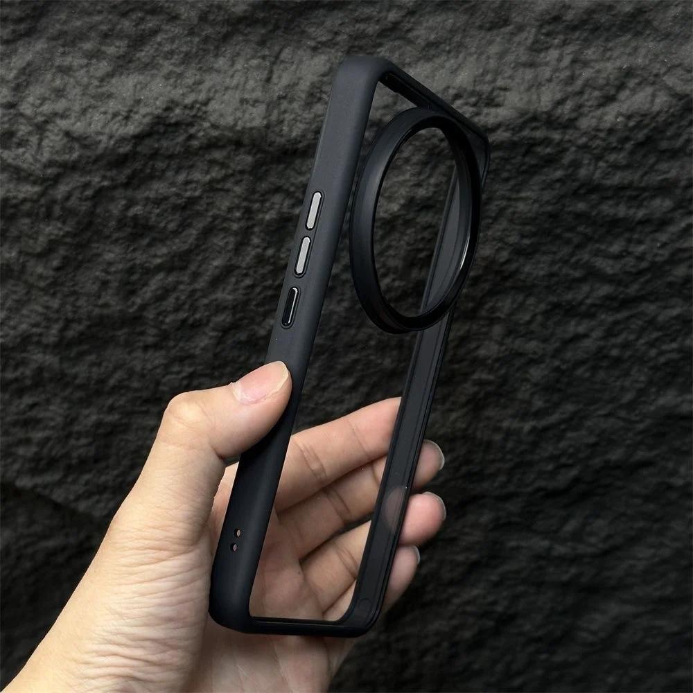 

Металлический Акриловый Жесткий Защитный Чехол для Камеры Для Xiaomi 15 14 Ultra Pro 15Ultra Mi15 14Ultra Mi14 15Pro Прозрачный Матовый Бронированный Чехол for Xiaomi 15 Ultra чёрный