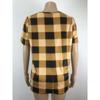 Summer Women's T-shirt Plaid Printed Round Neck Loose Milk Silk Plus Size Tops
