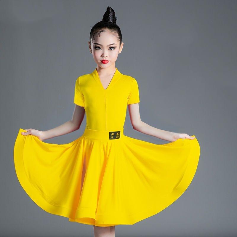 Girls Professional Latin Dance Dress for Girls Ballroom Dancing Dresses Rumba Cha Cha Samba Practice Dress Latin Performance