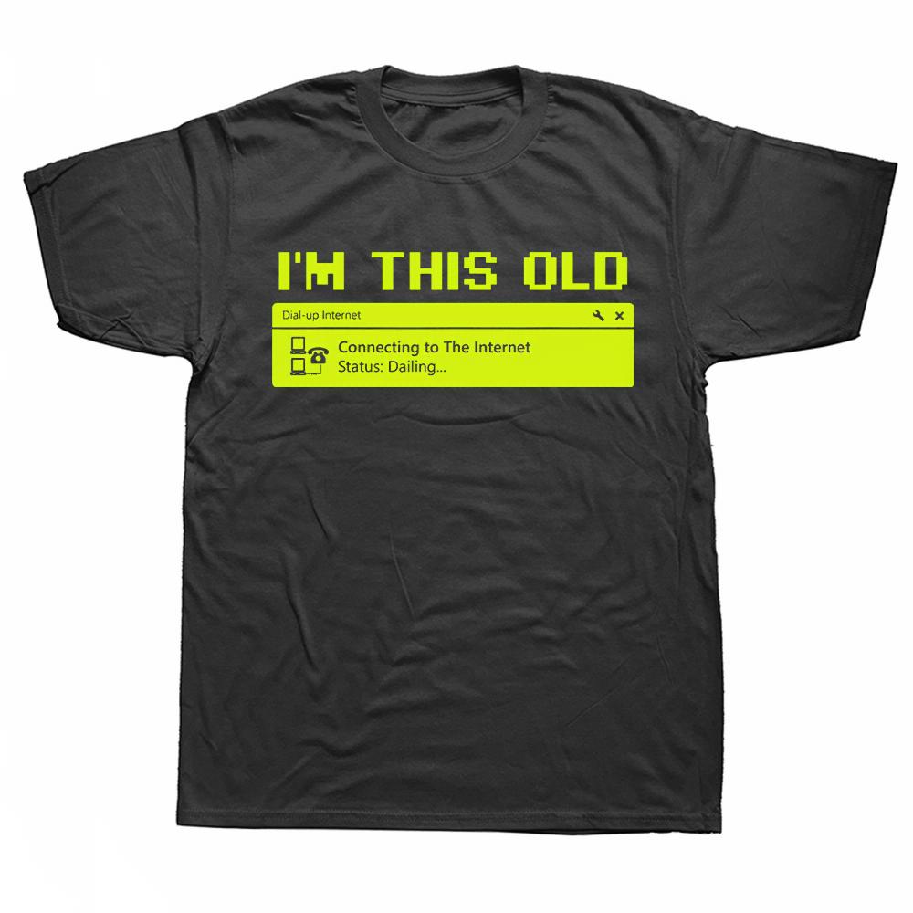 Cotton Computer 90s Programmer PC Nerd Geek Men T Shirts Graphic Streetwear Short Sleeve Birthday Gifts Style Tshirt