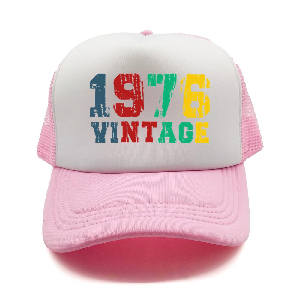 Made In 1976 Trucker Cap Unisex Birthday Gift Dad Hat Baseball Cap Unisex Outdoor Mesh Net Caps