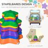 11-Piece Kids Stepping Stones, Starfish Style Non-slip Obstacle Course, Stackable Balance Blocks Garden Toys