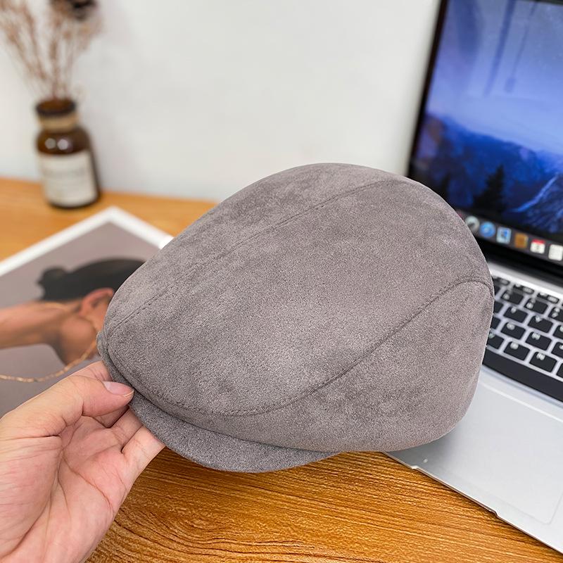 Blogger's Same British Style Newsboy Artist Hat Big Head Circumference Couple Trend Versatile Reversible Can Wear Duck Tongue Forward Hat