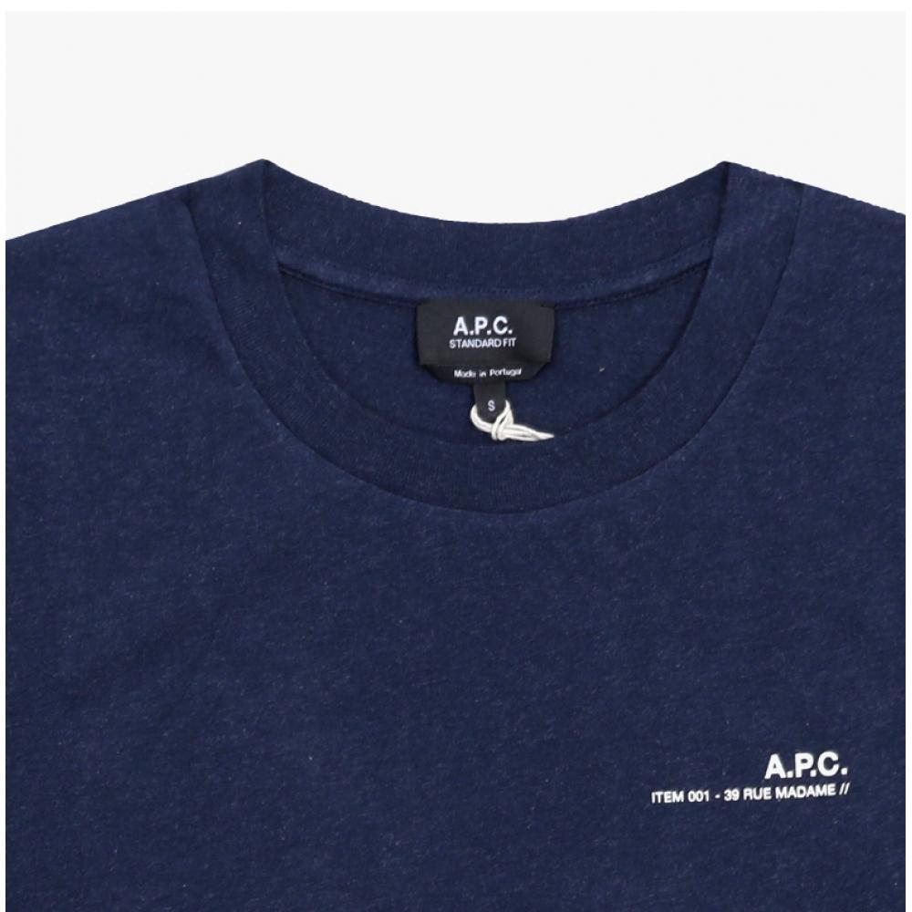A.p.c. ITem STandard Grand Unisex T shirT Cohbo M26404 Pia Marine Chine
