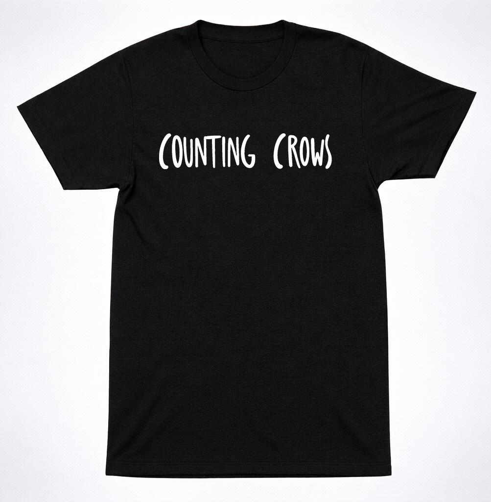 Counting Crows Text Logo T-Shirt 90s Alternative Rock Band Classic Tee S разноцветный