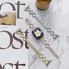 Bracelet métallique de luxe pour Apple Watch, bracelet chaîne tendance pour iWatch 987654321SE Ultra2 40 41 42 44 45 49mm, poignet femmes hommes