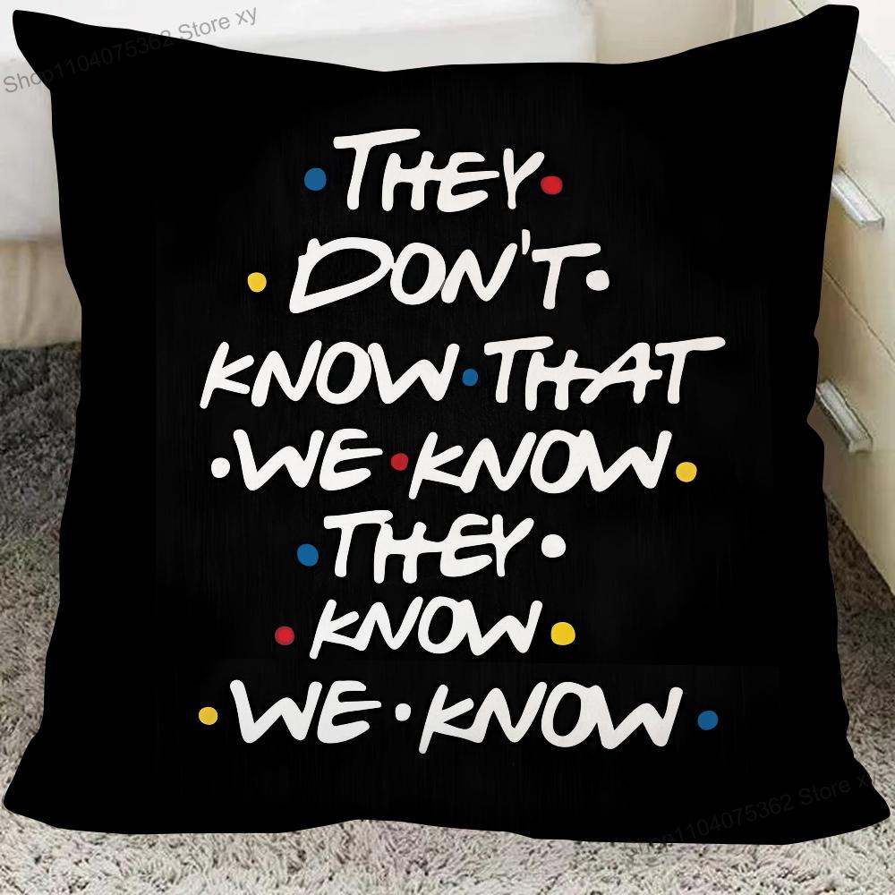 1Pc Classic Tv Series Friends Pillow Case Square Pillow Cushion Cover Bedroom Sofa Room Decoration Casual Pillow Cover
