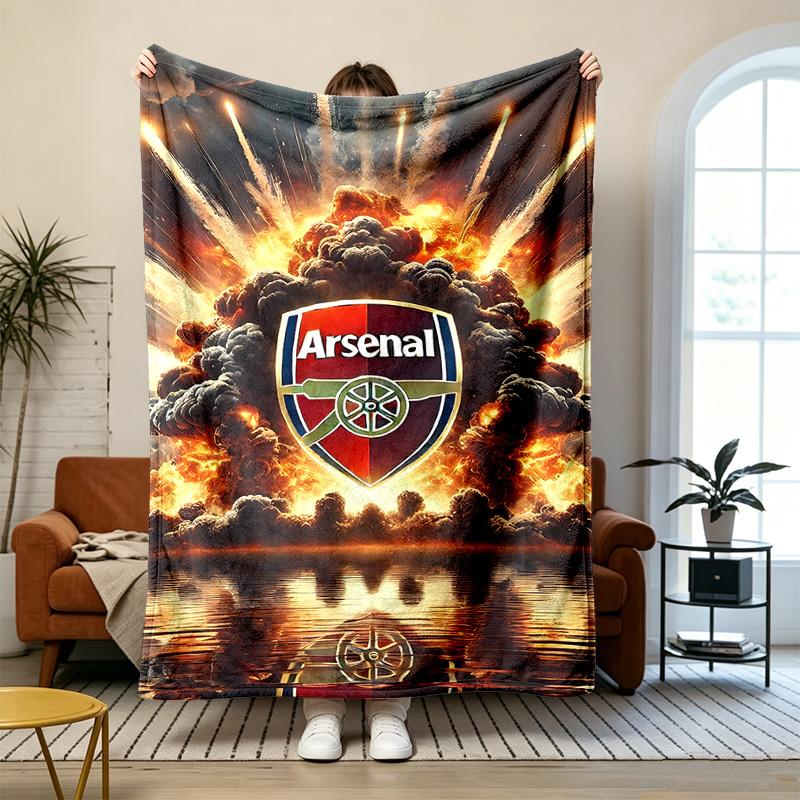 Arsenal Soft and Comfortable Flannel Suitable for Sofas Living Rooms Outdoor Camping Travel and Also Makes a Great Anniversary Gift