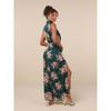 Export Single Lu Home Stand Collar Refined Stylish and Versatile Unique Exquisite Print Banquet Party Elegant Retro Dress