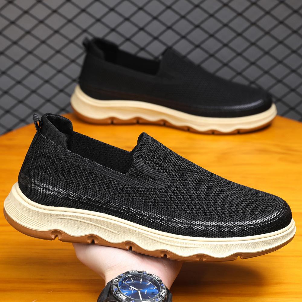 Latające tkane buty dużego rozmiaru, nowe leniwe buty, oddychające i lekkie buty na grubej podeszwie z cienkiej siateczki, buty siatkowe