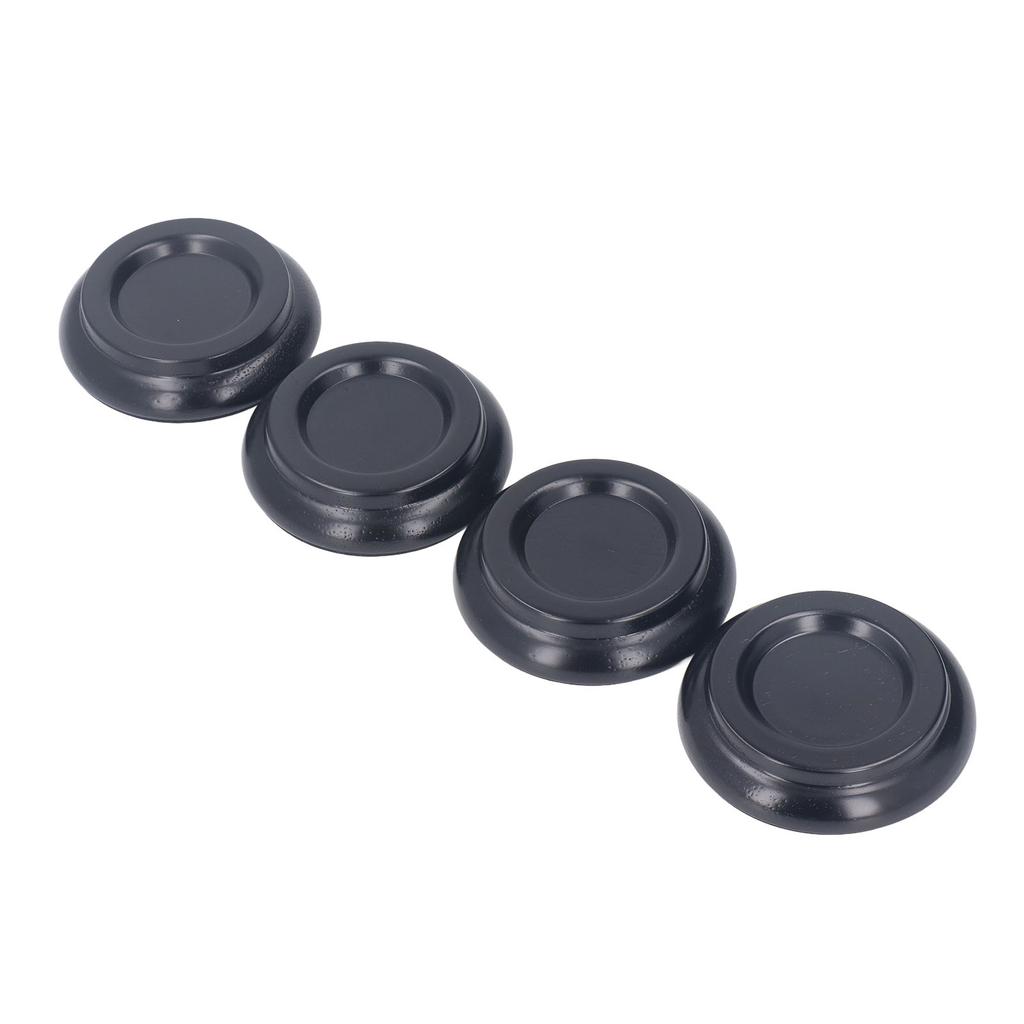 4PCS Piano Floor Protector Anti Vibration Small Size Non Slip Piano Caster Cups Floor Protector Black