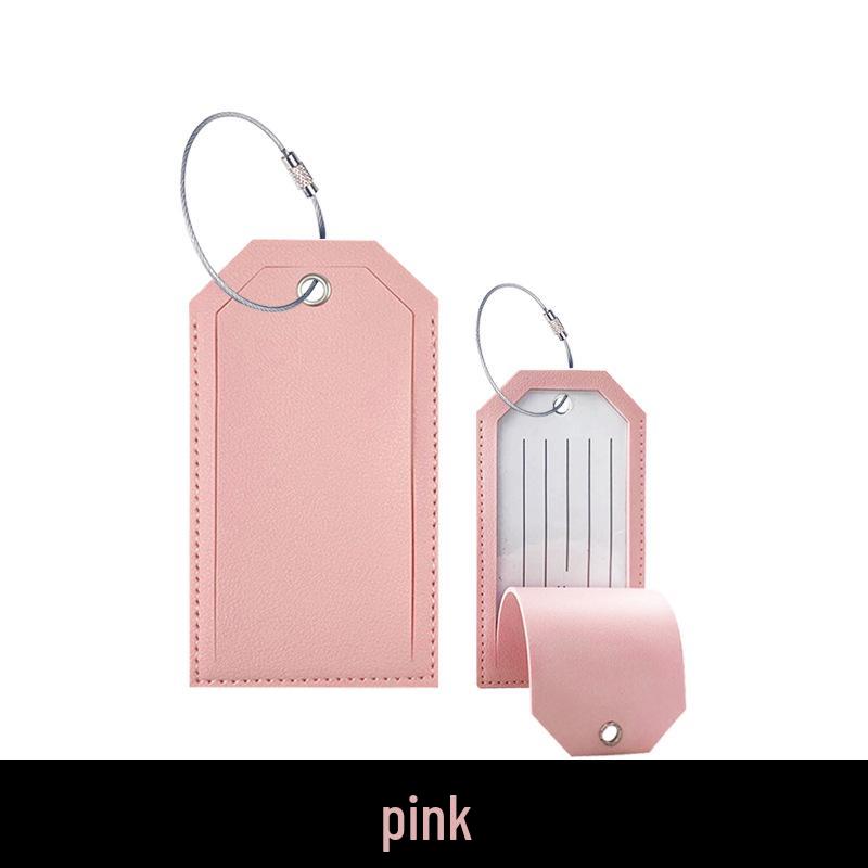Double-Sided Leather Luggage Tag with Signature Paper Insert