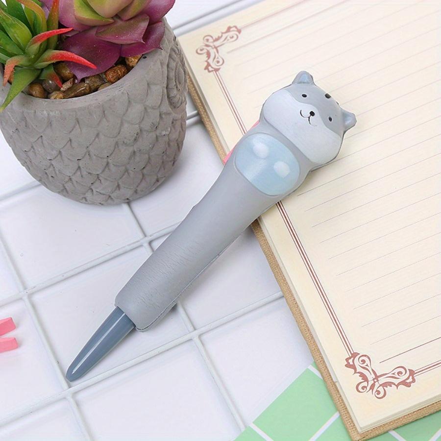 

3 шт. 0,5 мм креативная ручка для декомпрессии, мягкая ручка с медленным отскоком, канцелярские принадлежности для обучения с использованием мультфильмов, офисные принадлежности, гелевая ручка с вентиляцией fat cat