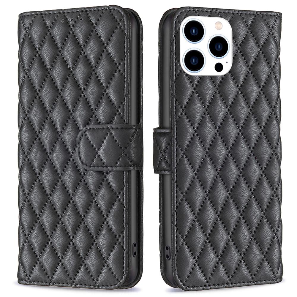 BINFEN COLOR BF Style-14 For iPhone 16 Pro Max Case Leather Phone Cover Card Slot Cash Pocket