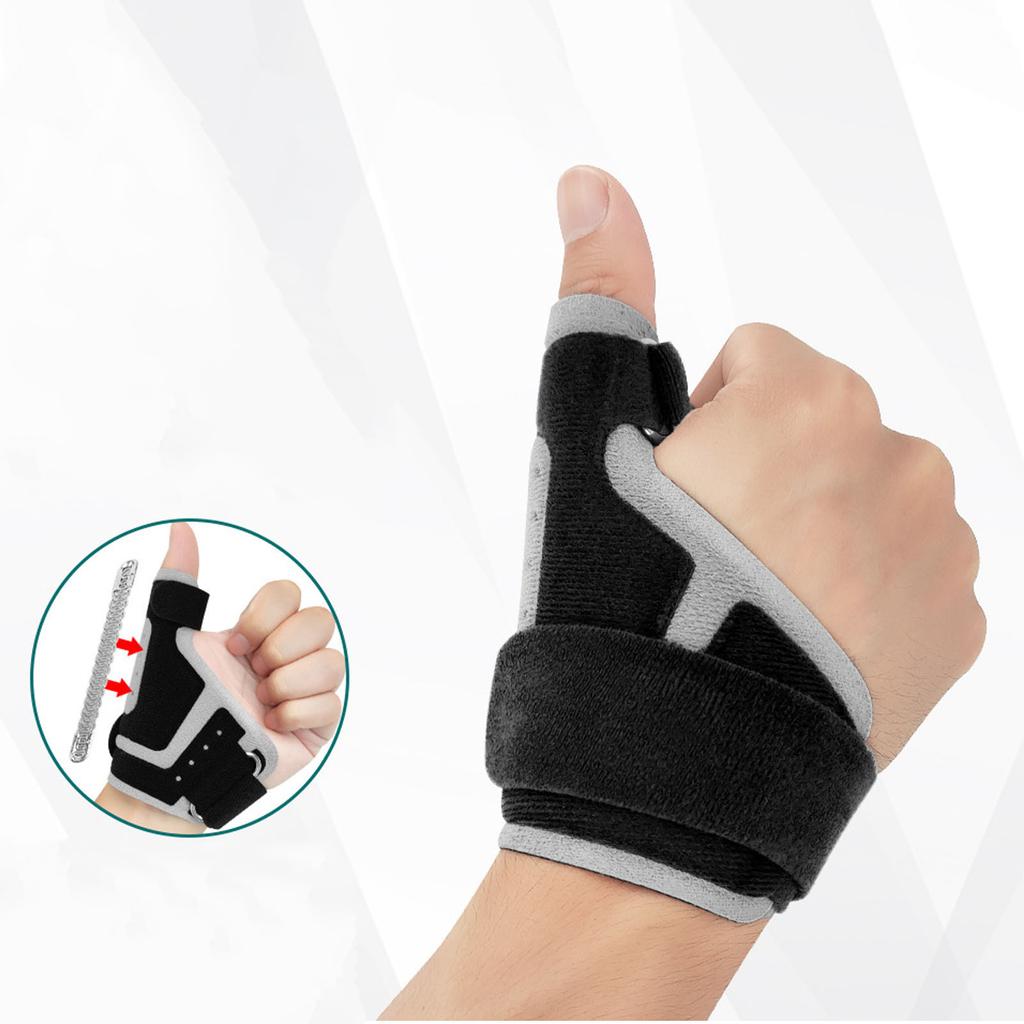 Finger Support Brace Breathable Sponge Thumb and Wrist Stabilizer Splint Thumb Sleeve for Sports