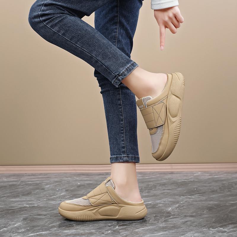 Damen Sommer Sandalen Beige Lässige Mädchen Sneaker Schwarz Lässige Sport Sandalen Übergröße