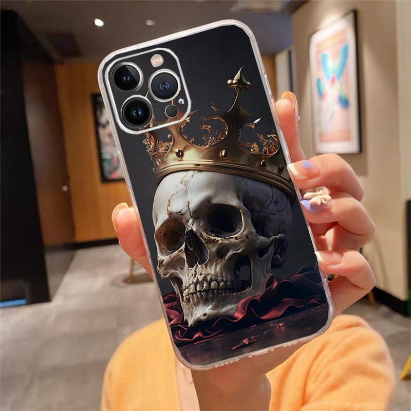Skull Phone Case Carcasa Funda For iPhone 17 Pro Max 17 Air 16 15 14 13 Pro Max 15 16 Pro 15Plus Case