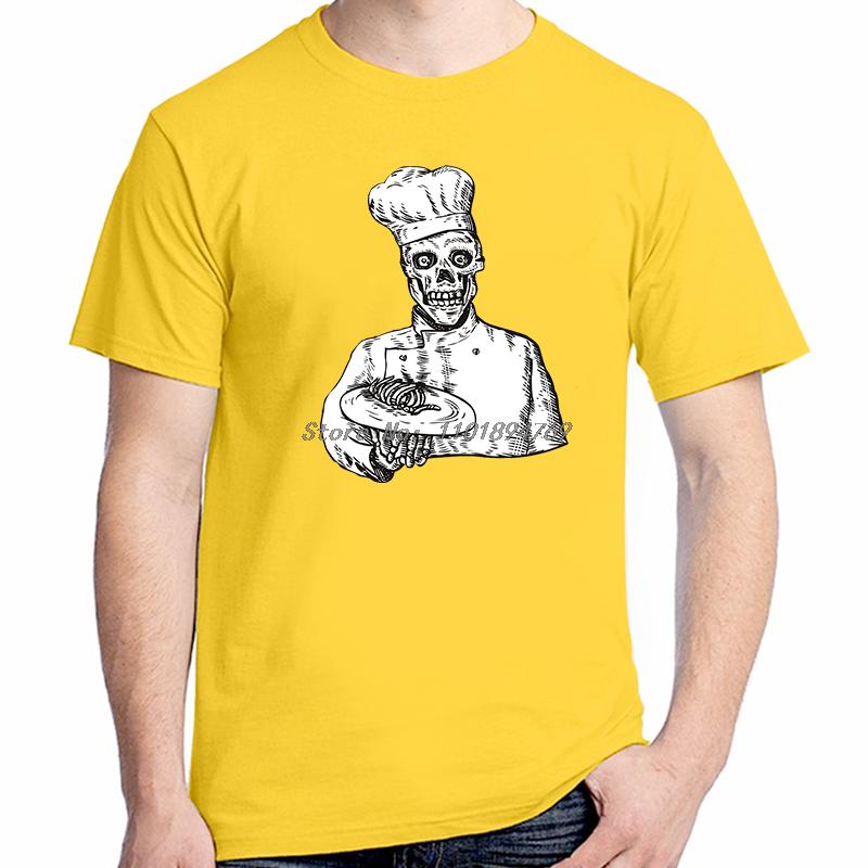 Funny Skeleton Chef Graphic T Shirts Fashion Tees Tops Summer Cotton New Shirts And Tshirts Unisex Oneck Print T Shirt