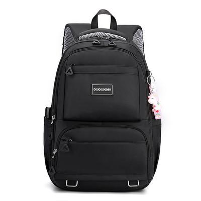 Large Zipper School Travel Backpack with Laptop Compartment Luggage Strap Anti-Theft Durable