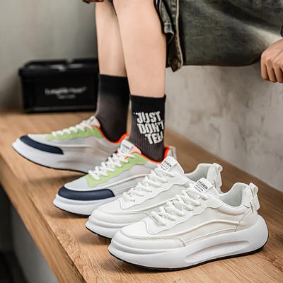 Men's New Mesh Breathable Low Top High Heels Casual Round Head Rubber Sole Comfortable Outdoor Anti Slip Casual Sneakers