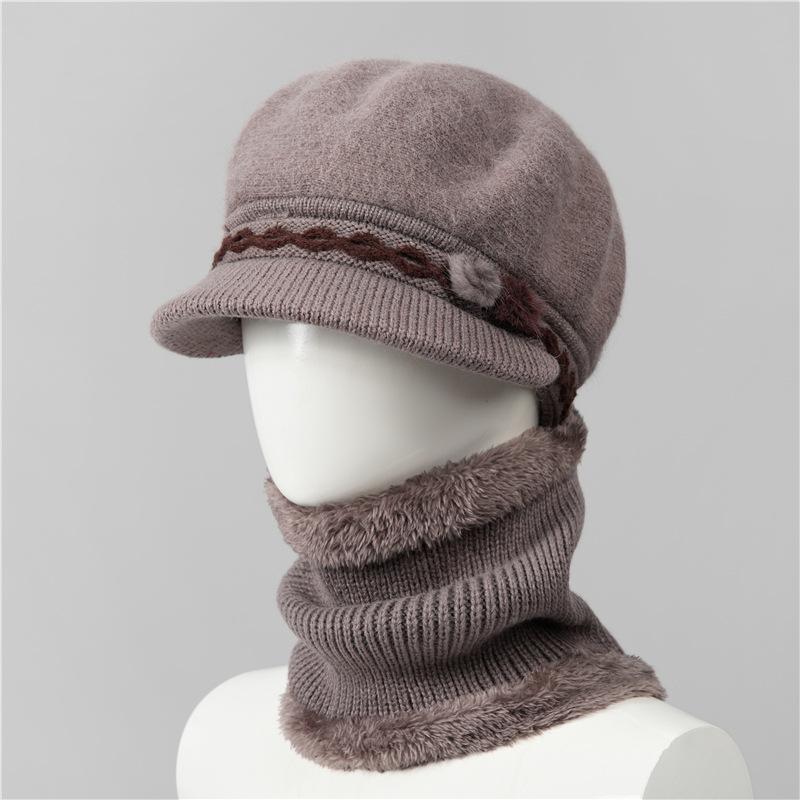 Mom Hat Female Winter Warm Old Man Granny Day Old Woman Knitted Wool Hat