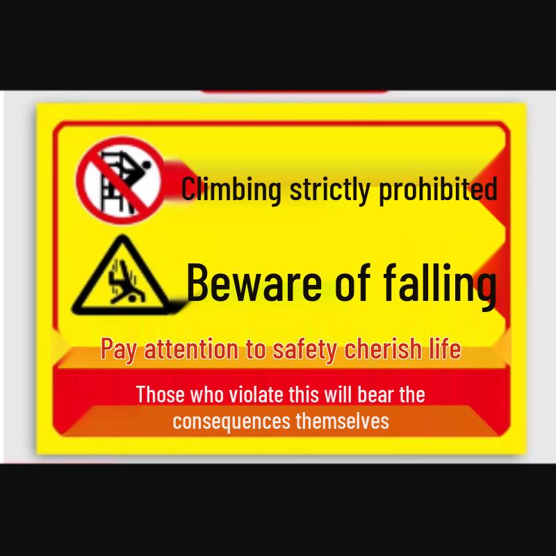 No Climbing Safety Warning Sign