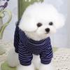 Breathable Puppy Overalls Soft Dog Hoodies Pet Accessories Striped Dog Pajamas  Bichon