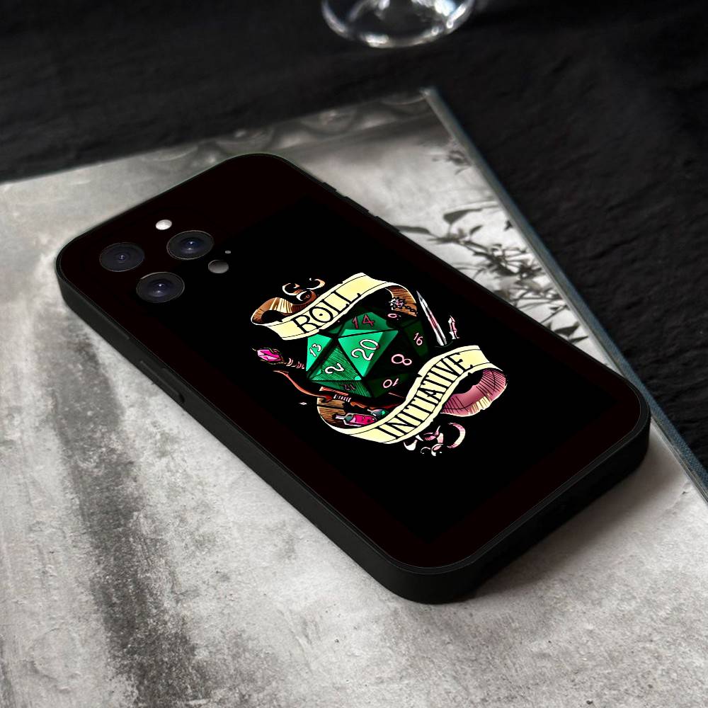 Game D-Dungeons Dragons Phone Case Black Silicone Soft Shell For IPhone 17 16 15 14 13 12 11 Air Pro Max Plus Hot Sale