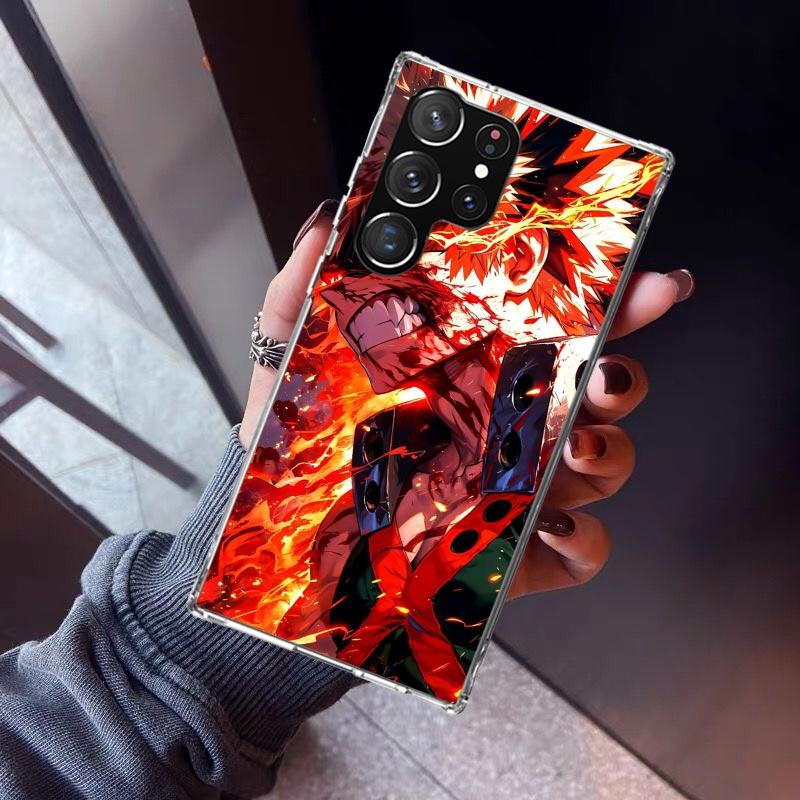 Bakugou Katsuki MHA My Hero Phone Case For Samsung Galaxy S26 S25 Edge S24 S23 Ultra S22 Plus S21 S20 FE Soft TPU Back Cover Fun