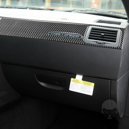 For Dodge Challenger 2008-2014 Carbon Fiber Co-pilot Dashboard Panel Cover Trim