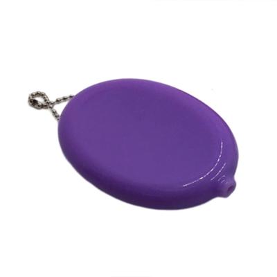 Oval Squeeze Coin Purse Holds Change Mini Coin Purse Coin Holders with Chain for Men Women